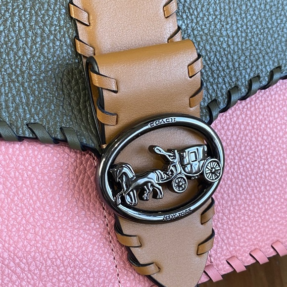 Coach Georgie Whipstitch Colorblock Leather Shoulder/Crossbody Bag - Picture 3 of 15